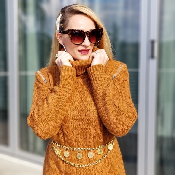 PUMPKIN SPICE & EVERYTHING nice Cable Knit Sweater - Picture 4 of 5